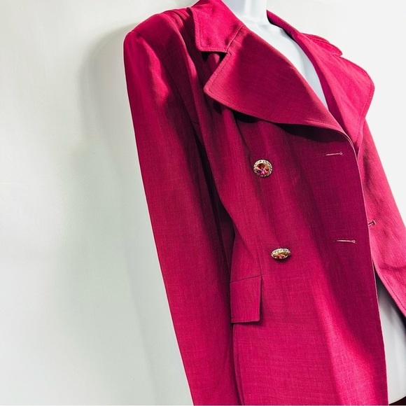 Vintage Lily & Taylor New York & Paris Women’s Sz 14 Pink Trench Coat - Picture 2 of 16
